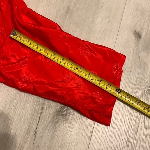 Golden‎ Bee Vintage Embroidered Robe Tie Waist Chinese Kimono Red peacock M - Picture 11 of 15